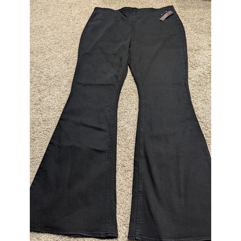 No Boundaries Black Flare Junior’s Jeans Super High Rise Size XXL (19) NWT